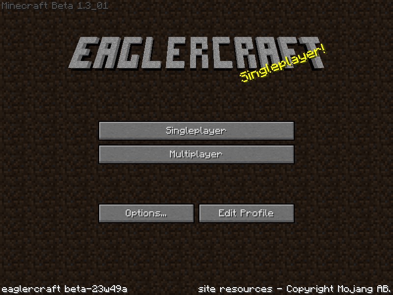 Minecraft Beta 1.3 (Eaglercraft)